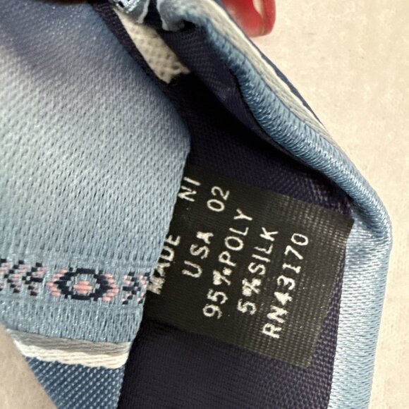 VTG Sears The Mens Store Tie Blue Striped 3" W x 55 1/2” L - Picture 5 of 8